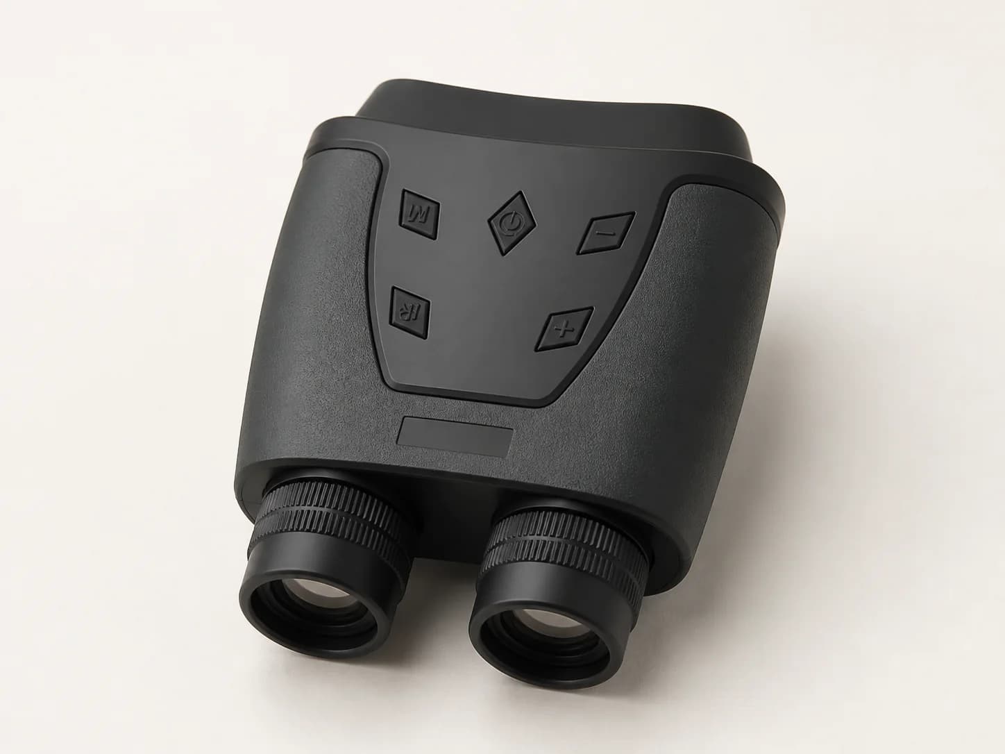 Hollyview NV900PRO digital night vision binocular on a warm light studio background