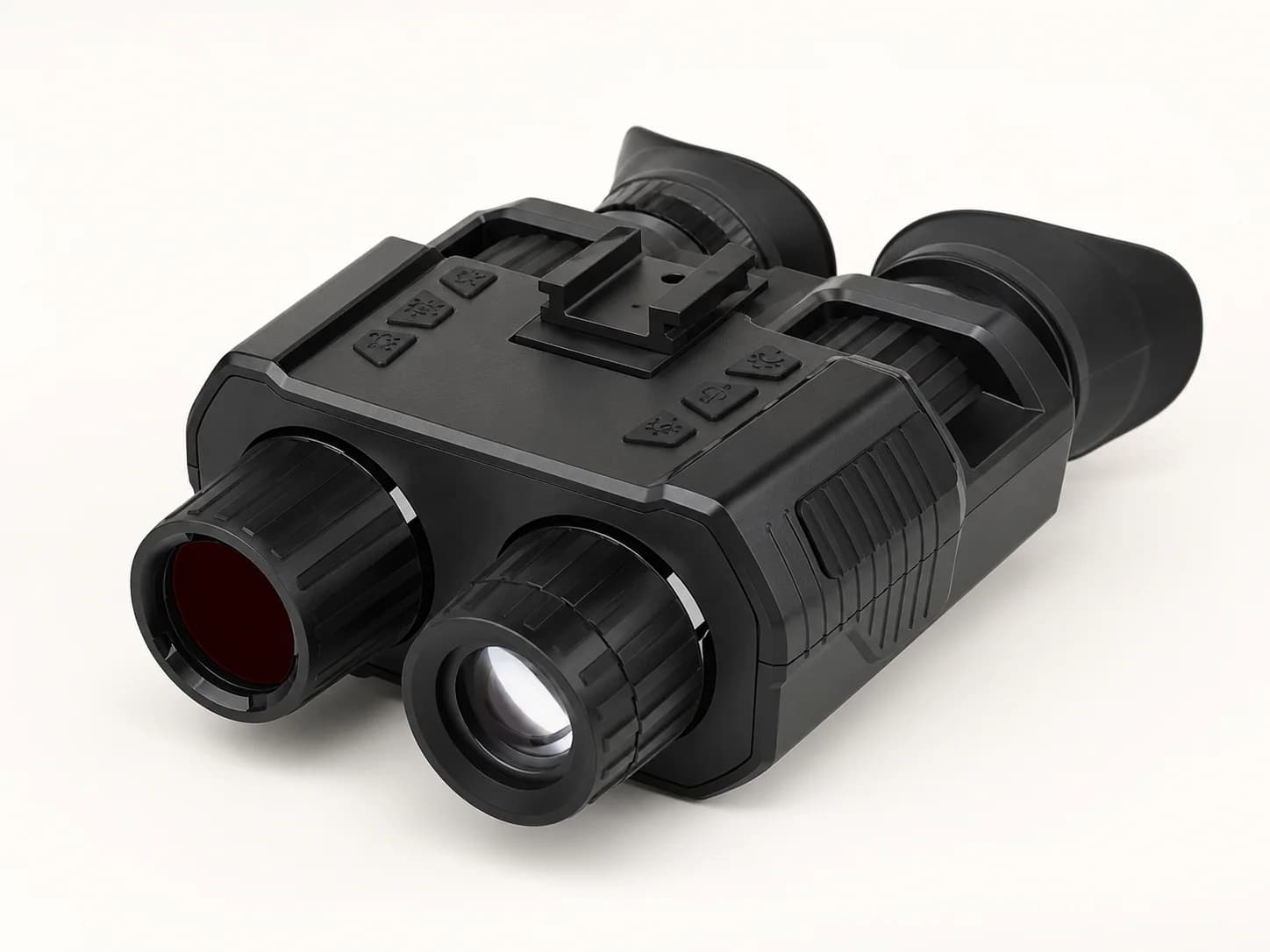 SPINA NV8000 dual-screen digital night vision binocular on a warm light studio background