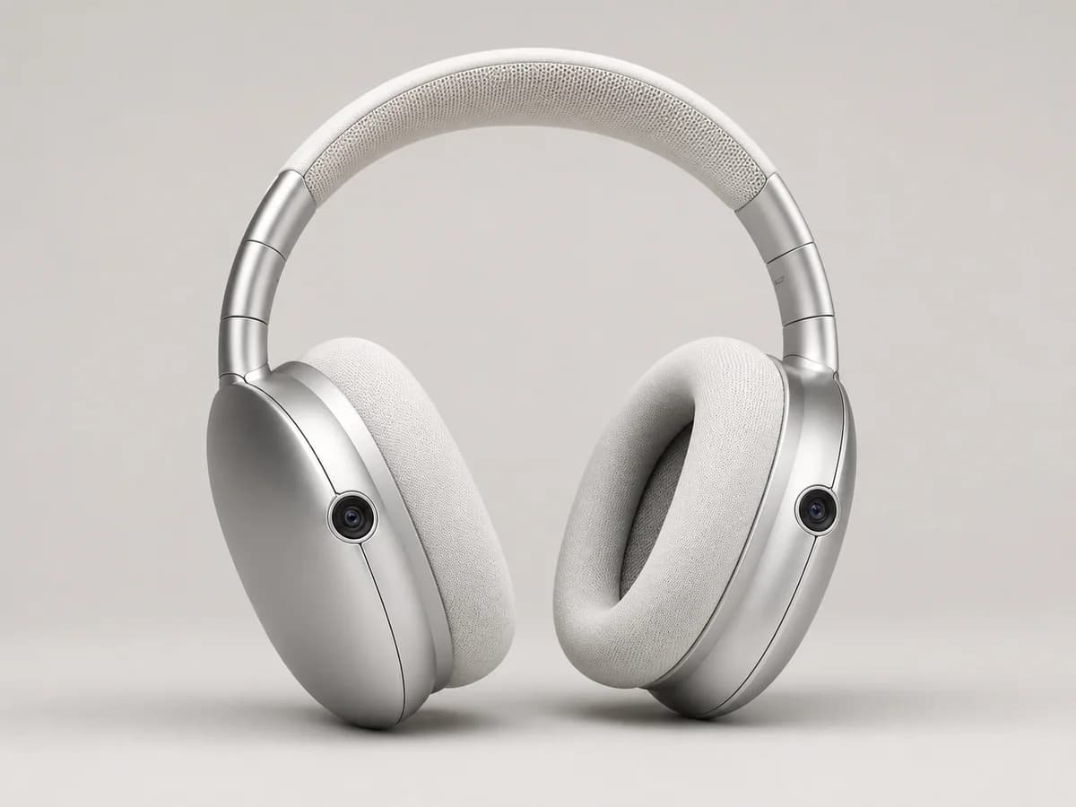 RouteSense Agent over-ear headphones with dual navigation cameras