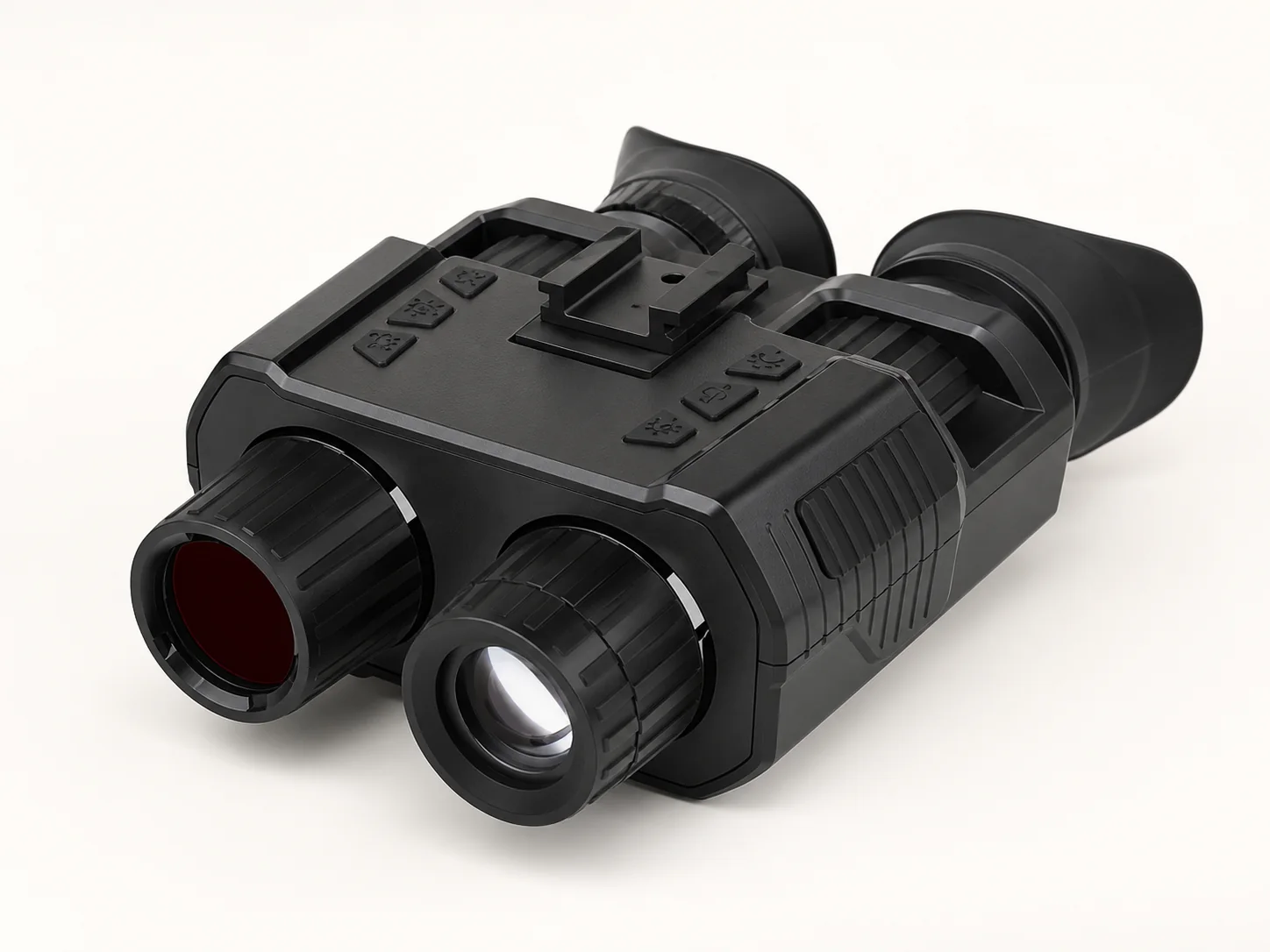 SPINA NV8000 dual-screen digital night vision binocular on a warm light studio background