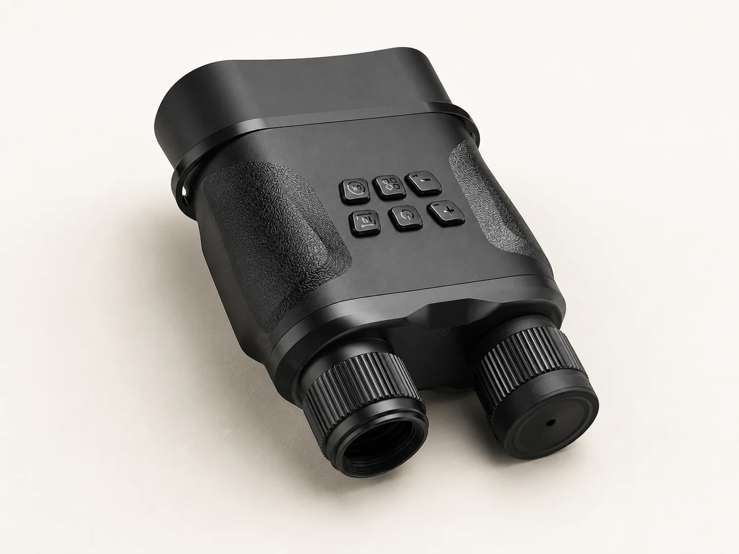 ERAINS ES-NV001-PLUS digital night vision binocular on a warm light studio background